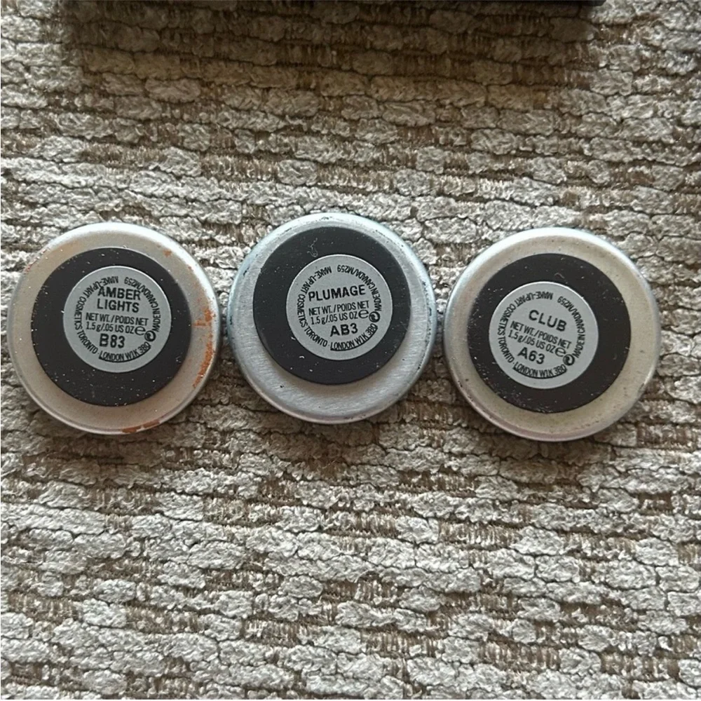 MAC Cosmetics Eyeshadow Palette club, plumage, and Amber lights